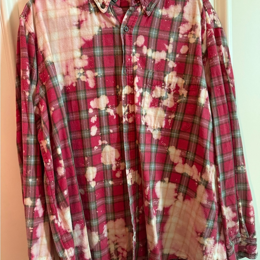 Vibrant Red Plaid Women’s Casual Shirt